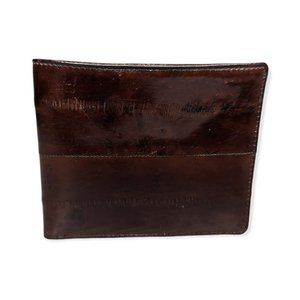 Vintage Dark Brown Eel Skin Men's Wallet